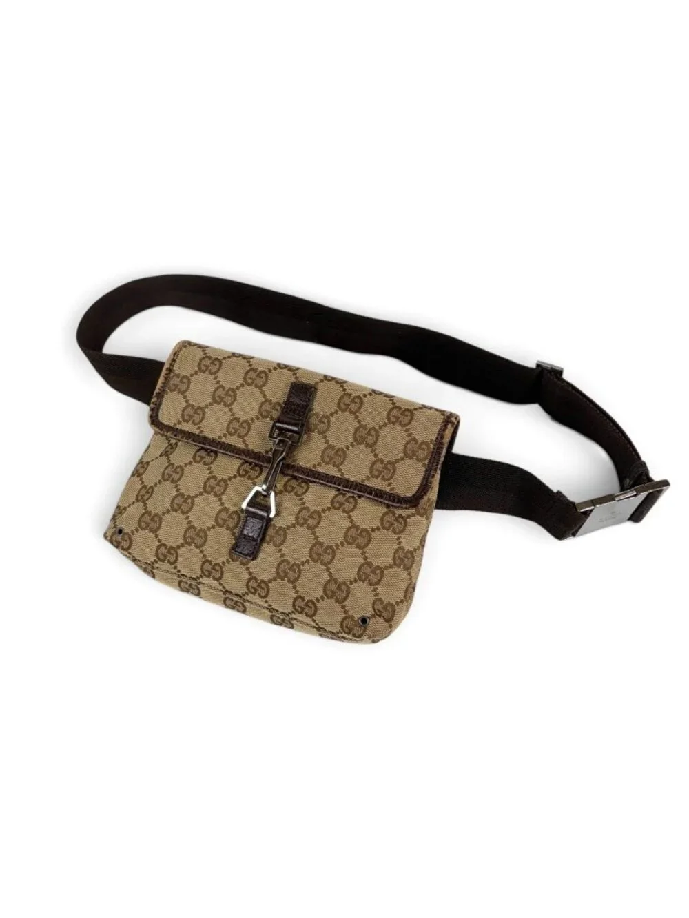 Gucci GG Canvas Cross Brown Shoulder Bag